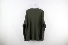 Vtg 90s Streetwear Mens L Faded Heavyweight Thermal Waffle Knit Henley T-Shirt