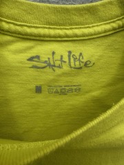 Salt Life Fishing Graphic T Shirt Short Sleeve Adult M Safety Yellow