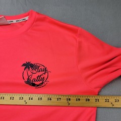 Spicy Tuna T-Shirt Size S Neon Orange Stay Salty Sea Beach Fishing Long Sleeve