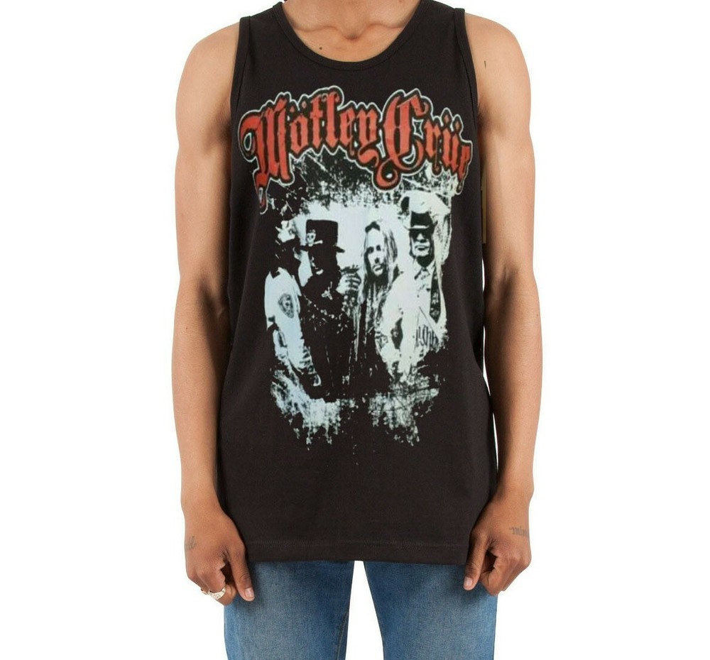 MOTLEY CRUE G Heavy Metal Band Black Tank Top