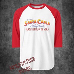 Santa Carla California The Lost Boys Men’s Raglan Red Size S to 2XL