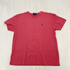 Mens Classic Polo Ralph Lauren V-Neck T-Shirt M Red Pony Logo Preppy
