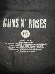 GUNS N ROSES T-SHIRT FALL 2019 TOUR Black Size Large