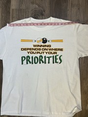 Vintage Graphic Tshirt Large White Pool Table Graphic Shirt 1996 Single Stitch