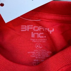 3Forty Inc T Shirt Mens XL Red Savage Hockey Mask Graphic Streetwear Goth Edgy