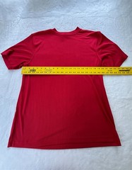 Tulliano Men’s Large Red Ribbed Mock Neck Short Sleeve Stretch T-Shirt