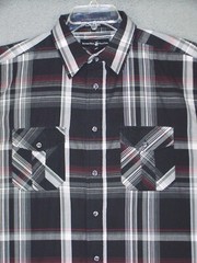 Beverly Hills Polo Club Shirt Adult Large Black Red Plaid Button Classic Men’s L