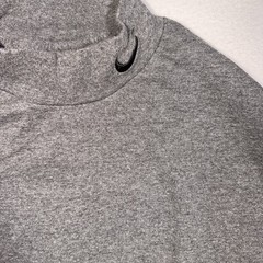 Vintage Nike Mock Neck Long Sleeve Shirt Gray USA Made Swoosh XL Y2K