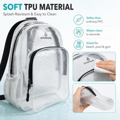 Clear TPU Crossbody Sling Bag for Stadium Events, Waterproof Transparent Ches…