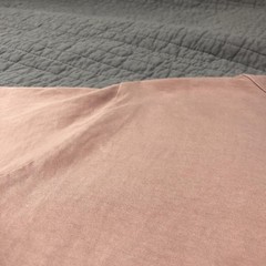 Kith Shirt Men XS Pink Script Logo Embroidered Tee Crewneck Distressed Patina