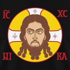 Orthodox Holy Flag With Jesus Face Men’s T-Shirt
