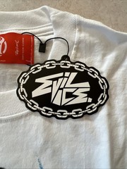 Evil Vice Members Only Men’s Med White Tee. Red Tag Limited Edition.