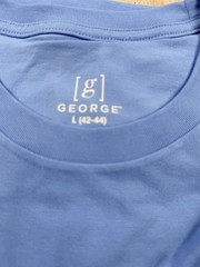 2 Pack George Men’s Crewneck Tee Sz Large Short Sleeves Blue NWT Fast Ship Nice!