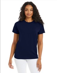Hanes 5170 5XL EcoSmart Crewneck Short Sleeve Tee Pit to Pit 31″ Unisex Navy
