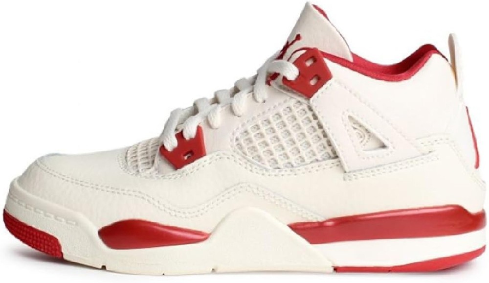Jordan Air 4 Retro ‘Pale Ivory and Tough Red’ Pre-School (Ivory) – Ivory – 1