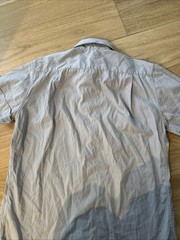Gucci Luxury Short Sleeve Button Up Shirt Men’s 15 3/4 (40) Gray Made in Italy