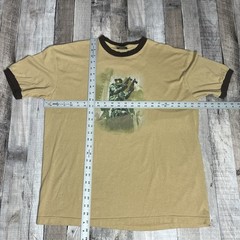 Halo 2 Shirt Adult XL Brown 2004 Ringer Video Game Promo Tee Bungie Master Chief