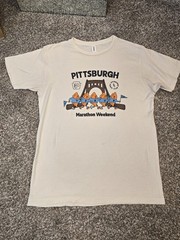 Tultex Cream Pittsburgh Marathon Weekend Graphic Tee Size Medium
