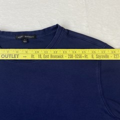 Robert Barakett L Navy Blue Pima Cotton Crew Neck Mens T-Shirt Short Sleeve Tee