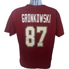 Rob Gronkowski #87 Tampa Bay Shirt Men Large Red Double Sided RN#90836 Bucs