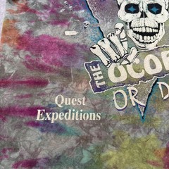 Vintage 90s Paddle Ocee River Shirt L Tie Dye Skull River Tennessee Rafting