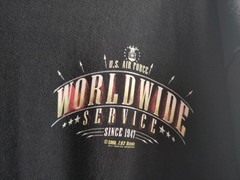 U.S. Air Force World Wide Service T-shirt – 7.62 Large – Combat Proven Overseas