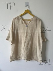 Mens Boho Linen Shirt Beige Relaxed Fit Resort Vacation Wear