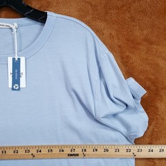 MARINE LAYER Shirt Mens Large Blue Pullover Crew Signature Sea Change Re-Spun