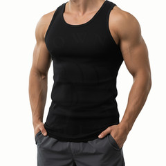 MENS VESTS 100% COTTON TANK TOP SUMMER TRAINING GYM TOPS PACK PLAIN S M L XL 2XL