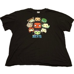 Funko Marvel Spider-Man Blue Graphic T-Shirt Mens 3XL Black Pop Art Villains