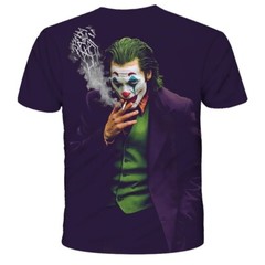 Comics Joker T-Shirt Cartoon Double-Sided Unisex Adult Size Large Medium Small