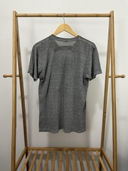 VTG Gradient Faded Worn Paper Thin Burnout Skull Audio Mixer Gray T-Shirt M