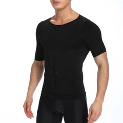 Men T-shirt Male Body Shaper Compression Shapewear Fitness Tummy Control Vest US