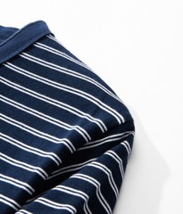 Mens Retro Sailor’s Stripe Short Sleeve T-Shirts Classic Henry Shirt Casual Tops