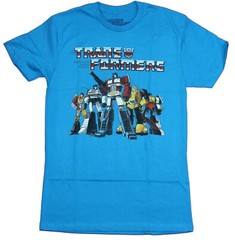 Transformers Mens T-Shirt – Autobot Classic Group Under Logo Image