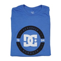 DC SHOES MENS MCMXI LOGO BLUE PREMIUM T SHIRT SHORT SLEEVES