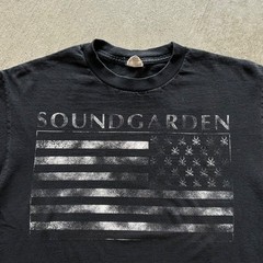 Vintage Soundgarden King Animal Shirt Size Medium Black 2012 USA Flag Rock Band
