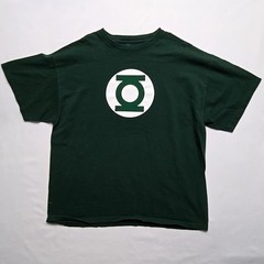 Green Lantern Logo Graphic Tee Superhero Comic Book Green Shirt L