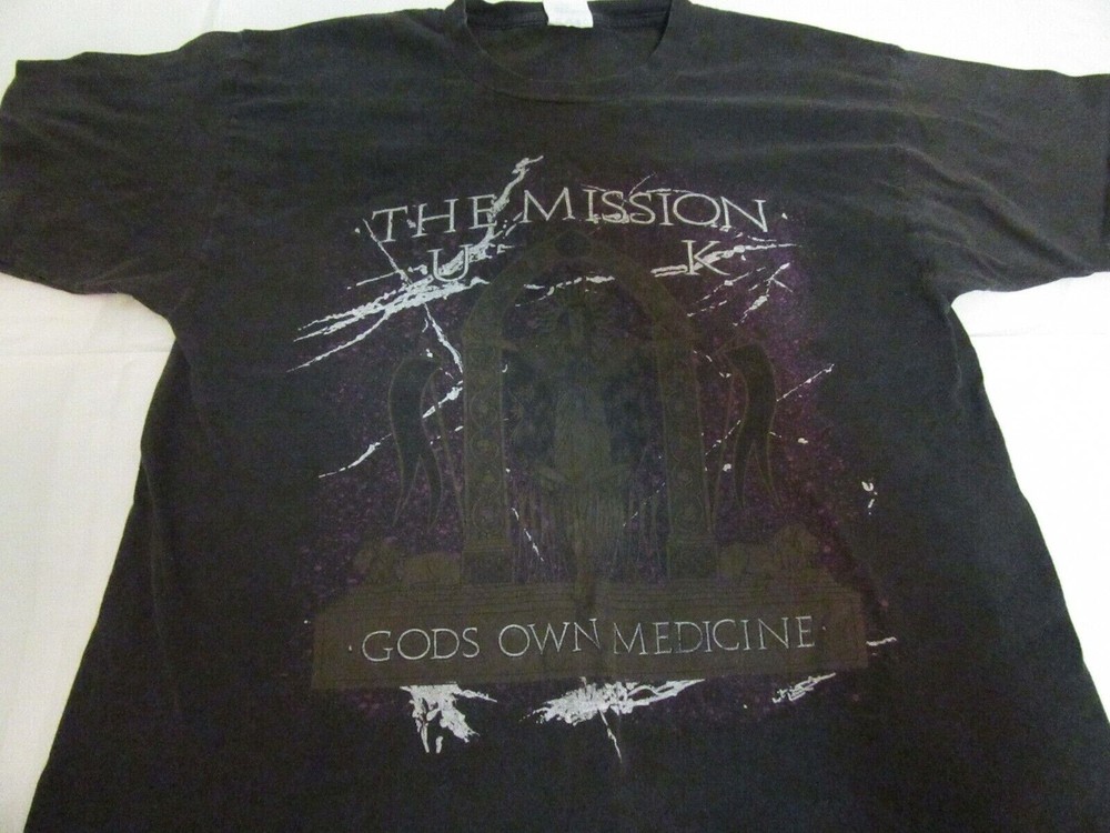 The Mission UK Concert Band Tour T-Shirt Gods Own Medicine 1987 Original Vintage