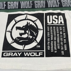 Gray Wolf Shirt Mens XL Green White USA Wolf Outdoor Graphic T-Shirt Tee