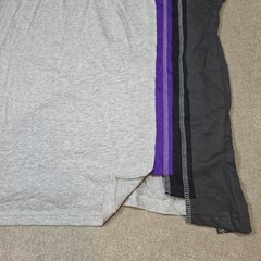 MNML minimal Re Sewn Vtg T multi Grays cuts on side hems Medium Purple Blue