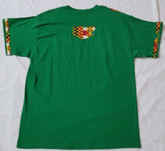Alstyle Heavyweight Cotton Green Colorful Geometric T. Shirt Size XL EXCELLENT