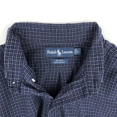 Ralph Lauren Blake Men’s L Check Short Sleeve Button Down Navy Japan