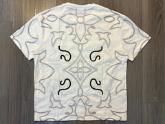 Louis Vuitton Embroidered Cotton Tee Shirt milky white sz M