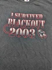 Vintage I Survived Blackout Of 03 Shirt Mens 3XL Black American History Survival