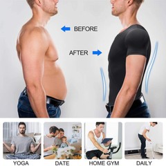 Men’s Body Shaper Toning Shirt Ultra Durable Vest Compression Slimming Underwear