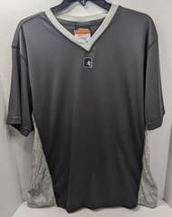 AND1 Basketball Performance Shirt Y2K Size Large Dark Gray w/ Gray Trim Vintage