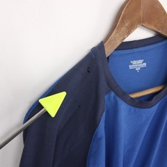 Icebreaker Superfinelite Shirt Mens L Blue Colorblock Raglan Long Sleeve Merino