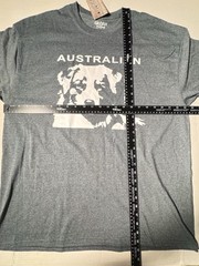 NWT Australian Sheperd Printed T Shirt Gildan Dry Blend Heather Gray Men Size XL