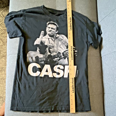 Johnny Cash Middle Finger San Quentin Prison Black T-shirt Men’s Size Small